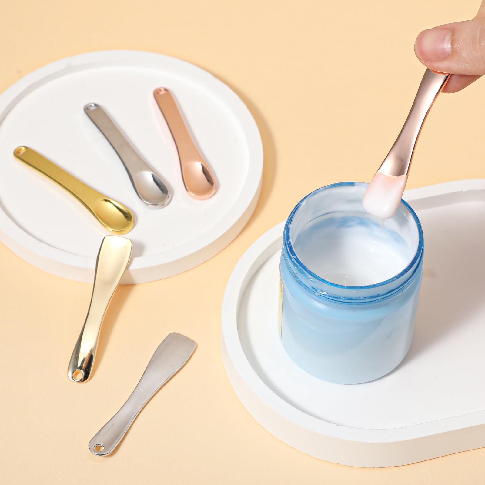 Giantree Giantree 6 Pcs Metal Makeup Spatula, Skin Care Makeup Spoons Mini Face Spatula Skincare Applicator for Beauty Cosmetics Lotion Mask Creams Stick Tiny Scoop