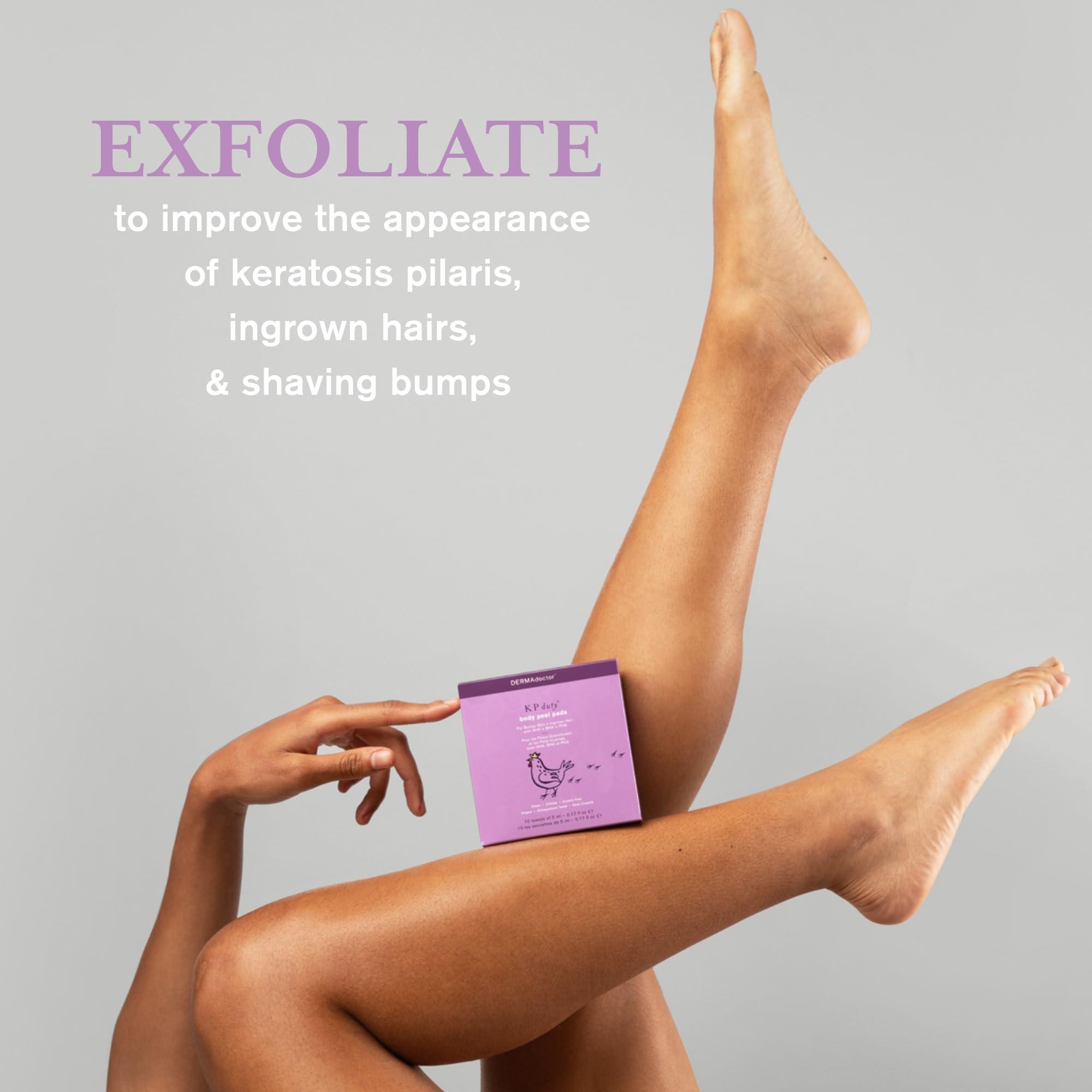 DERMAdoctor Kakadu C 20% Vitamin C Face Serum & DERMAdoctor KP Duty Body Peel Pads Bundle for Bright, Smooth Skin