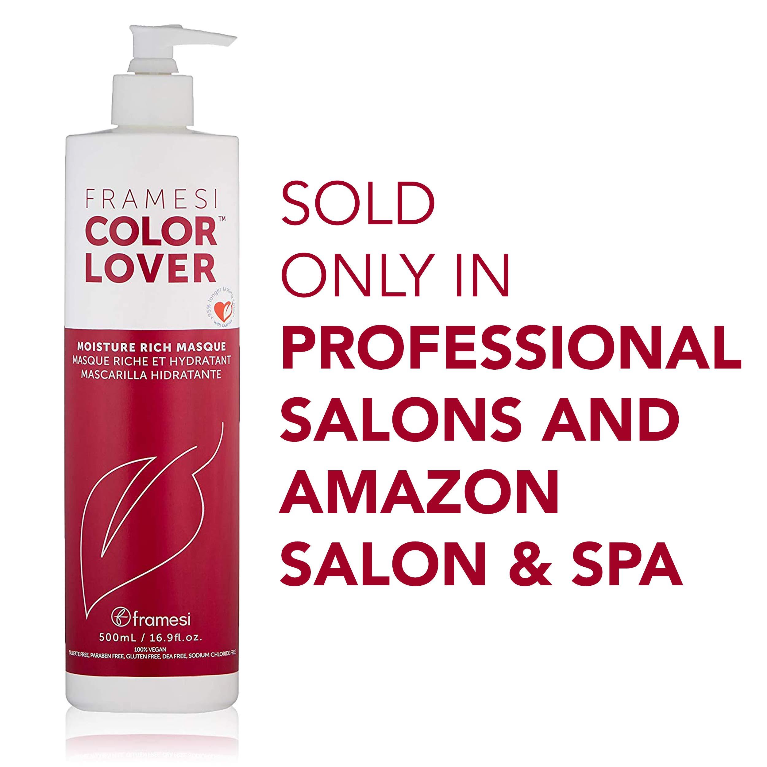 FRAMESI Framesi Color Lover Moisture Rich Masque, 16.9 fl.oz, Sulfate Free Hair Mask for Color Treated Hair