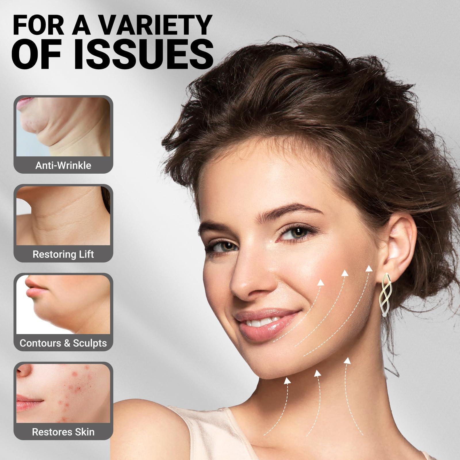 Juskaa Juskaa Reusable V Line Lifting Mask with Chin Strap for Women,Face Lift Prevent Sagging, Jaw Exerciser,Light pink