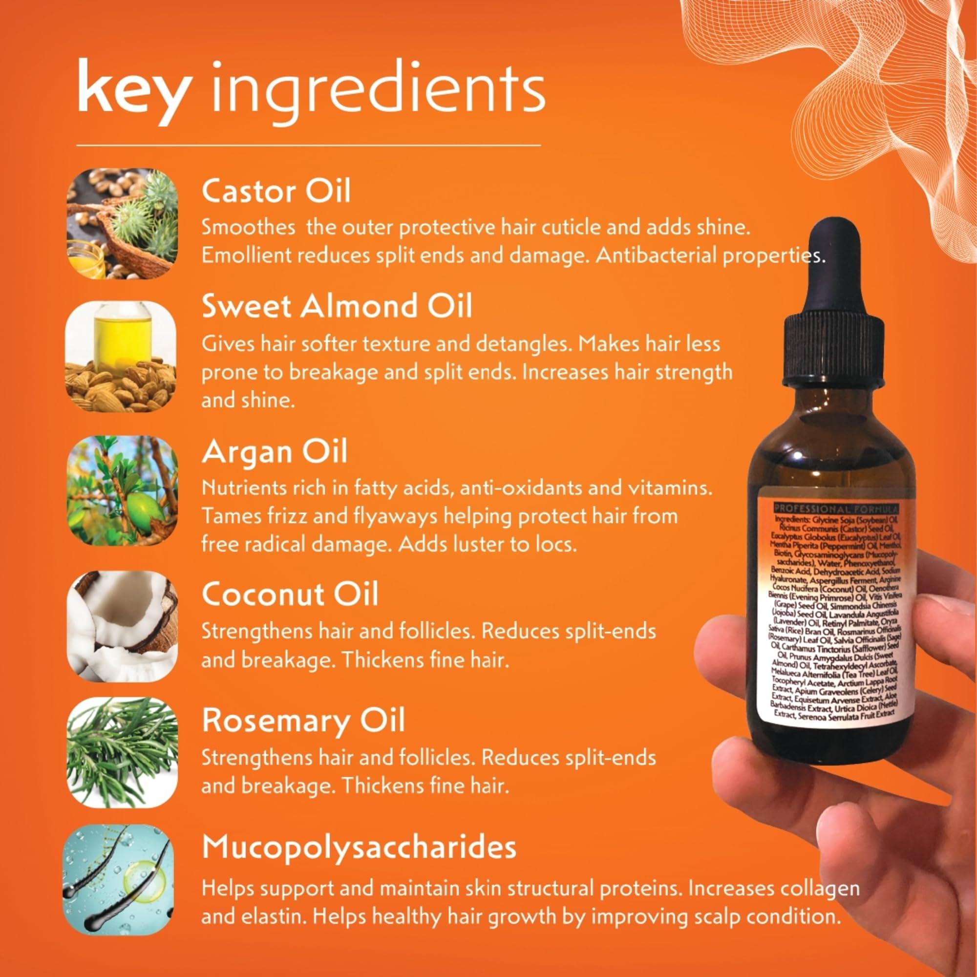 NetWurks Hair & Scalp Regrowth Bundle, Restores Scalp Health & Promotes Hair Growth, Shampoo 8oz & Regrowth Oil 2oz with Biotin, Netwurks