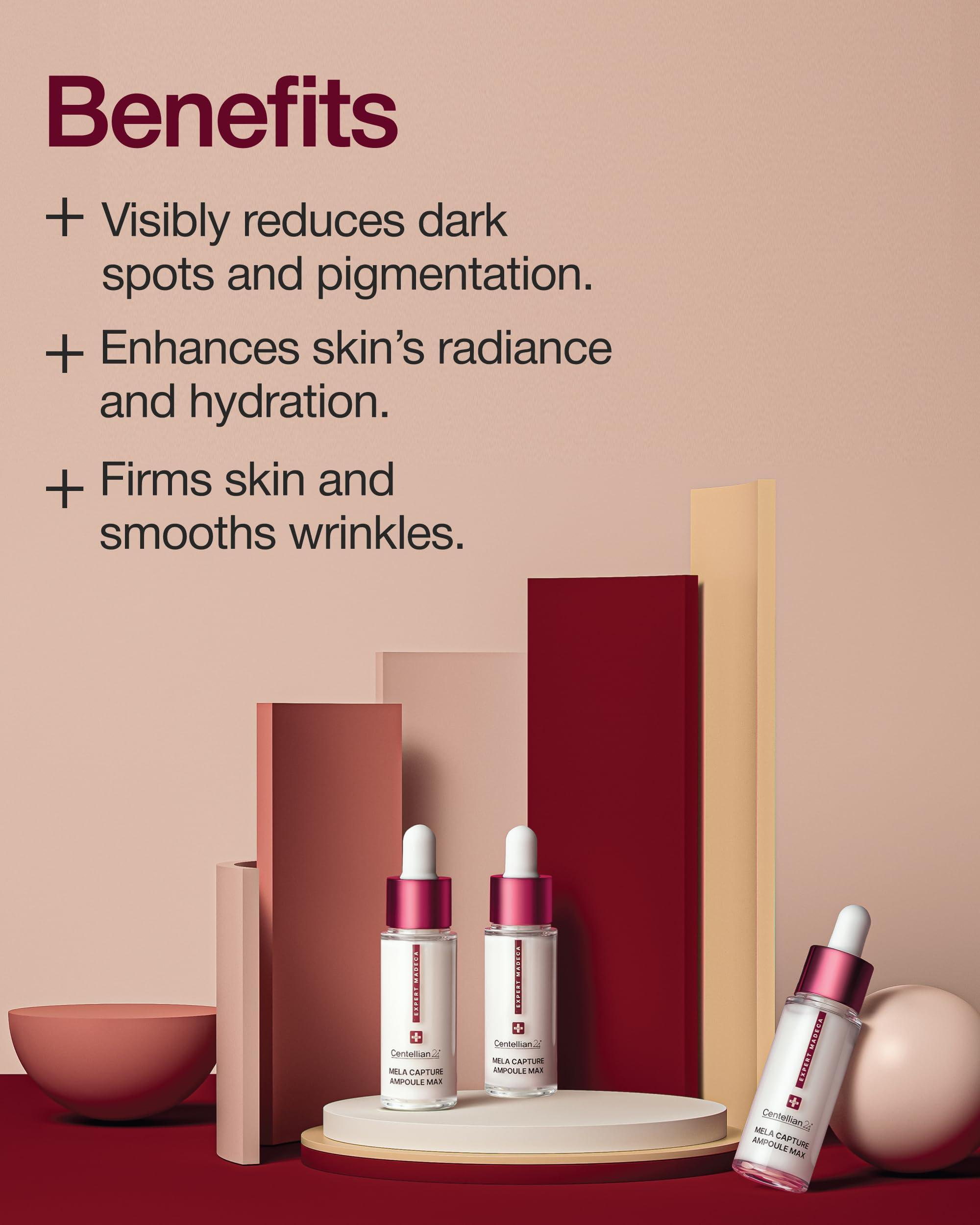 CENTELLIAN 24 Centellian 24 Expert Madeca Mela Capture Ampoule Max (0.5fl oz) - High Concentration Serum for Melanin Reduction, Wrinkle & Enhanced Skin Elasticity, Korean Skin Care. TECA Centella Asiatica Extract