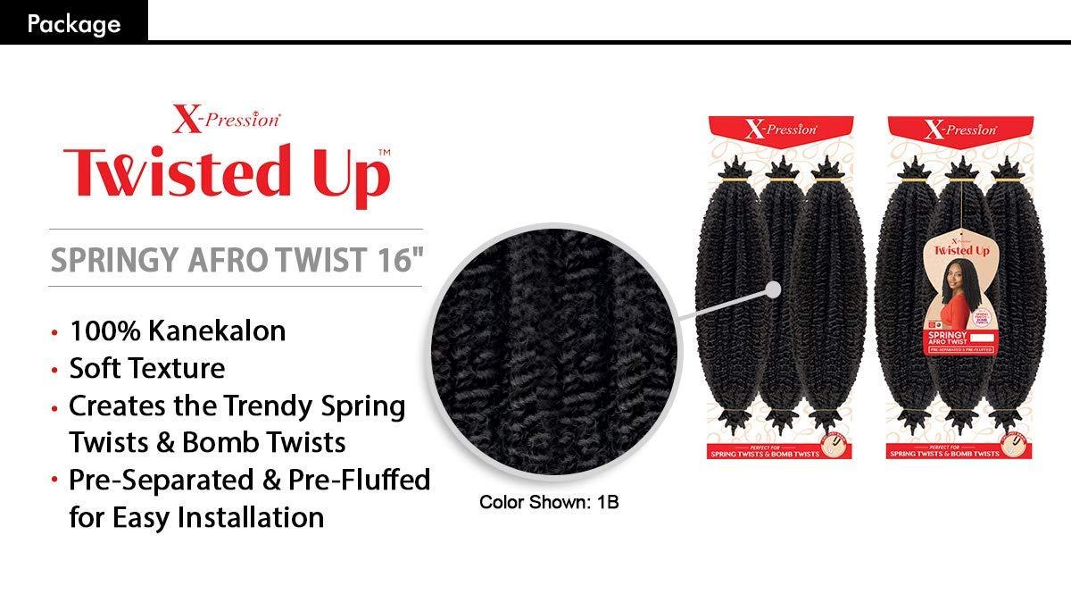 HAIR PRODUCT HAIR PRODUCT MULTI PACK DEALS! Outre Synthetic Braid - X PRESSION TWISTED UP SPRINGY AFRO TWIST 16 (5-Pack, 27)