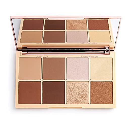 Makeup Revolution Makeup Revolution X Roxxsaurus Highlighter & Contour Palette, Sculpt, Define & Illuminating Makeup Palette, 8 Shades, Vegan & Cruelty Free, 8 x 0.052 oz.