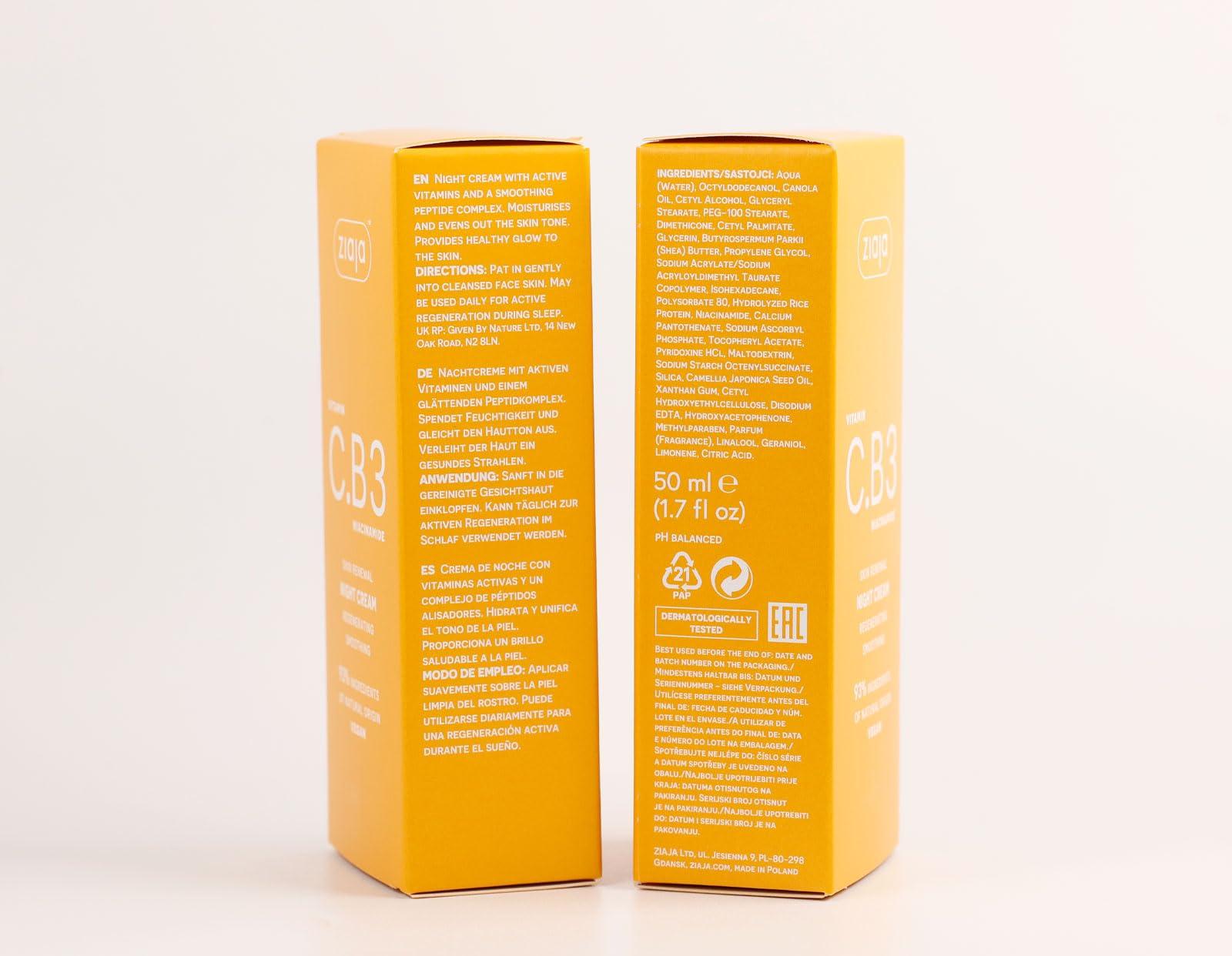 Ziaja Ziaja Vitamin C.B3 NIACINAMIDE - Night Cream