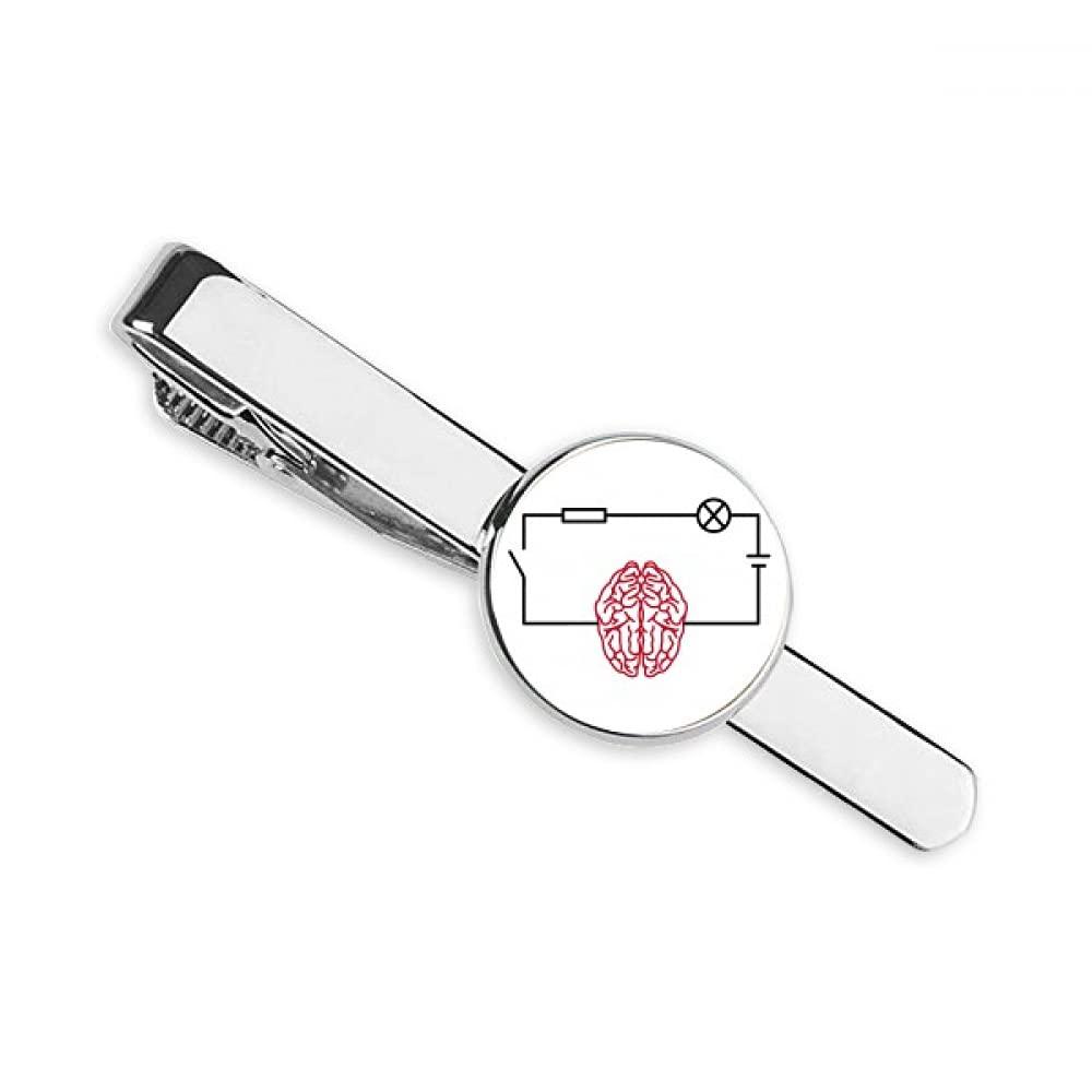 OFFbb-USA Circuit Brain Power Physics Necktie Tie Clip Bar Gift Business Man