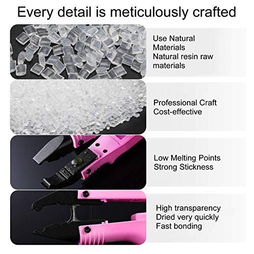 Betued 100g Keratin Glue for Hair Extensions, Hair Extension Glue, Hair Extension Beads, Keratin Glue Beads Transparent Hair Extension Keratin Granule Hot Fusion Extension Glue Bead Accessory