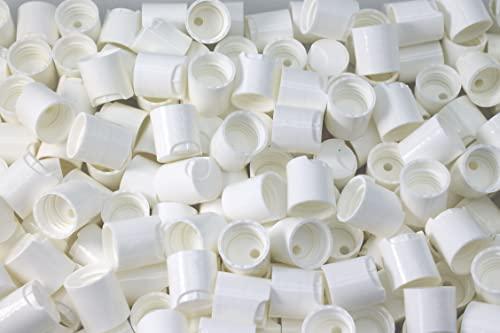 EcoJeannie EcoJeannie Wholesale 20/410 White Disc Top Caps Press Cap Dispensing Closure w/ 20mm Neck Diameter for Refillable Bottles - BPA-free (12000 Caps)
