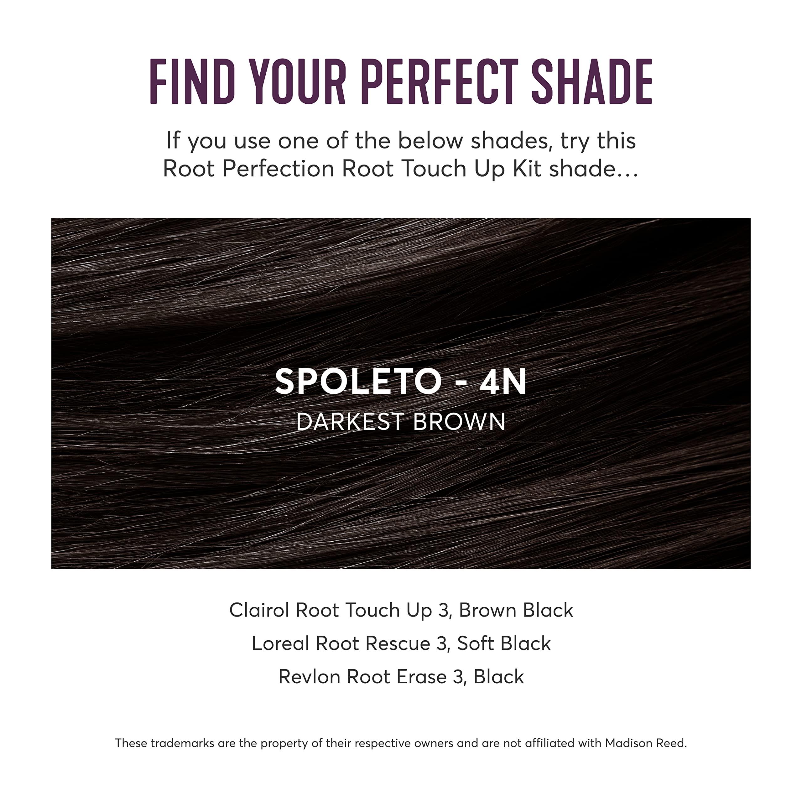 Madison Reed Madison Reed Root Perfection Permanent Root Touch Up, Darkest Brown 4N Spoleto, 10 Minutes for 100% Gray Root Coverage, Ammonia-Free Hair Dye, Two Applications