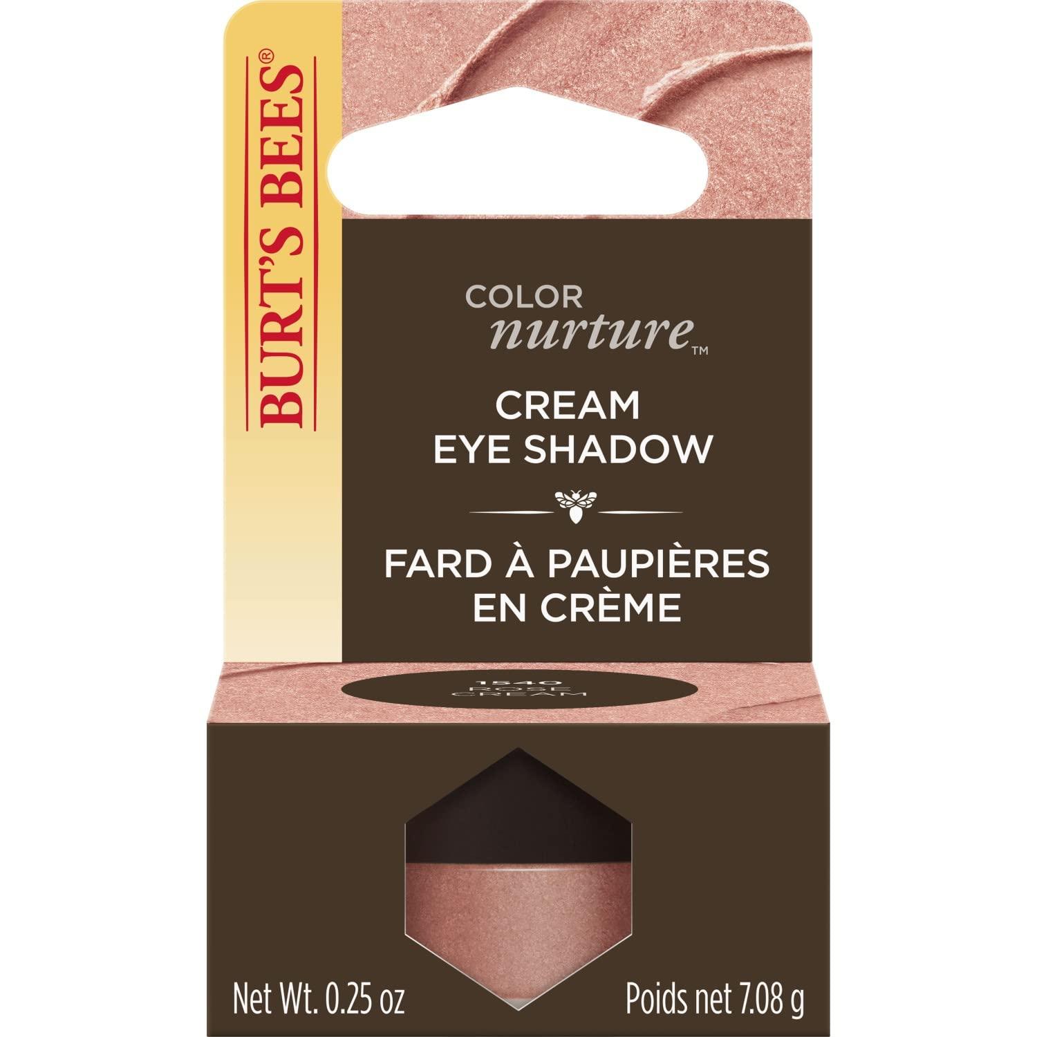 Burt's Bees Burt's Bees Color Nurture Cream Eye Shadow With Buildable Color To Achieve Desired Intensity, Rose Cream – 0.25 Ounce