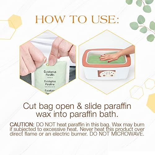 GiGi GiGi Eucalyptus Paraffin Wax Refill Block with Tea Tree Oil for Hand & Feet Therapy, Moisturizing Wax for Paraffin Bath & Machine, 16 oz