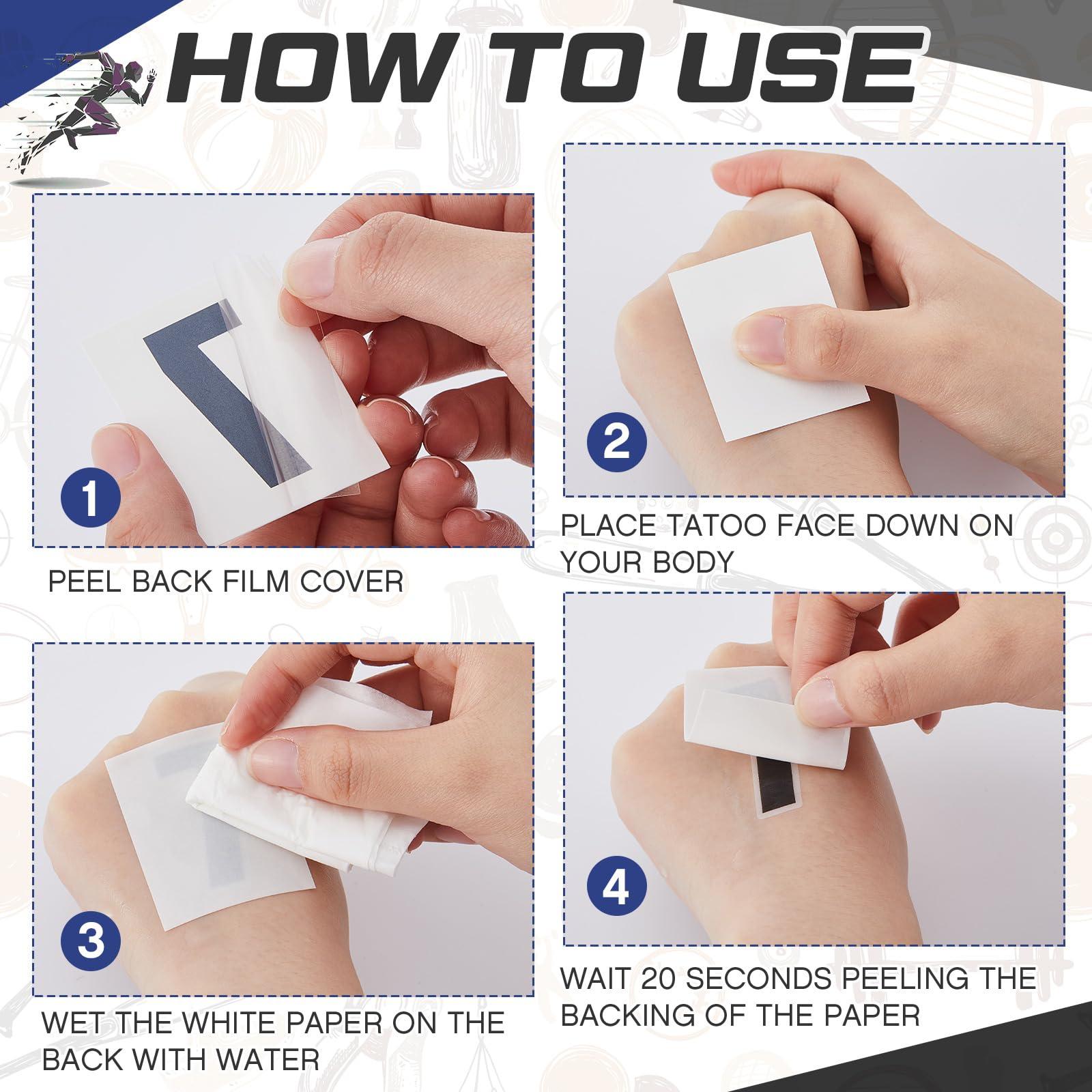 Dimsile 100 Pcs Triathlon Number Tattoos Temporary Number 0 to 9 Digits Tattoos Stickers 10 of Each Numerals Tattoo Numbers on Body Arm Chest Neck Shoulder Face for Party Supplies Athletes Sports Race