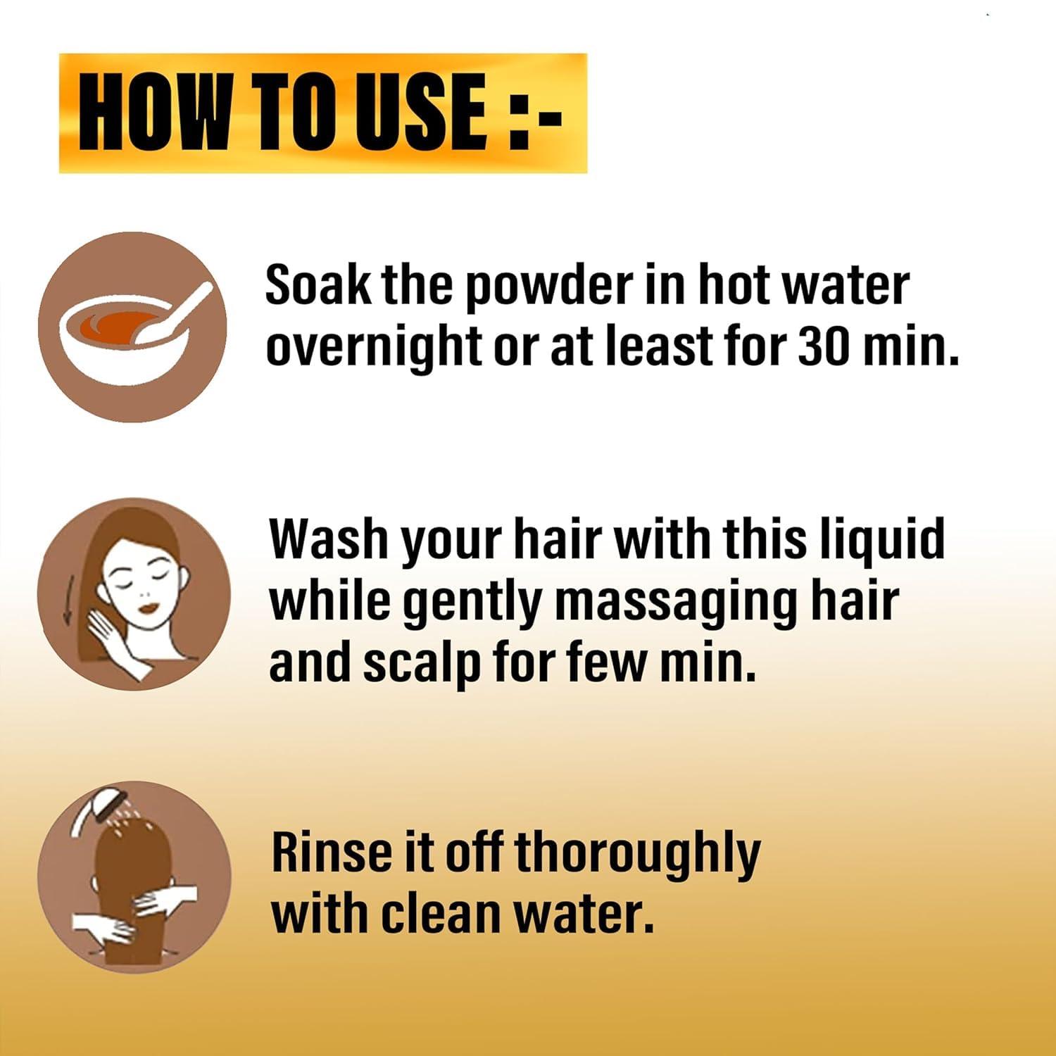 Havintha Havintha Natural Hair Shampoo with Amla, Reetha, Shikakai and Methi dana Powder for hair wash - 8 ounce | 0.5 pound | 227 grams (Pack of 1)