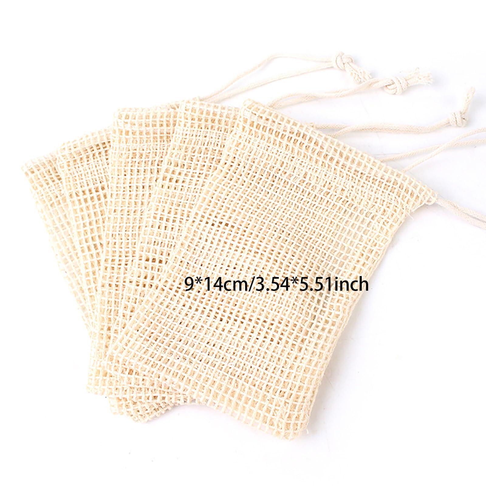 BFLCTTBD BFLCTTBD 5 PCS Soap Saver Bag Net Soap Pouch Exfoliating Soap Bags Handmade Mesh Soap Pouch Soap Sacks for Shower Drawstring Soap Loofah