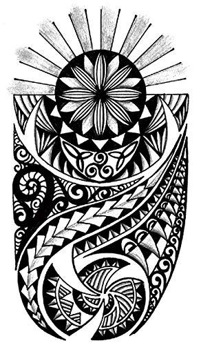 LEOARS Tribal Totem Sleeve Tattoos, 4-Sheet Large Full Arm Sleeve Tattoos and 4-Sheet Fake Half Arm Totem Tattoos for Men Women Makeup