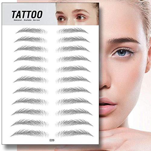 FeiFei66 FeiFei66 4D Hair-Like Authentic Eyebrows Grooming Shaping Brow Shaper Makeup Brow Sticker, A Piece 11 Pairs (B)