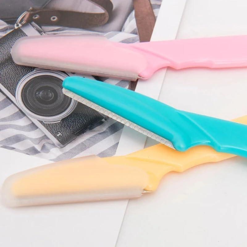 Generic Generic 12 pcs | Dermaplaning Tool for Face - Face Razors for Women | Facial Hair Removal | Eyebrow Razor & Face Shaver| Dermaplane Razor for Women Face, Yellow