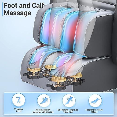 Mazzup Mazzup Full Body Zero Gravity Shiatsu Massage Chair with Fully Assembled, LCD Screen, Shortcut Keys, USB Charging Port, Heat, for Loved Ones, Parents, Black