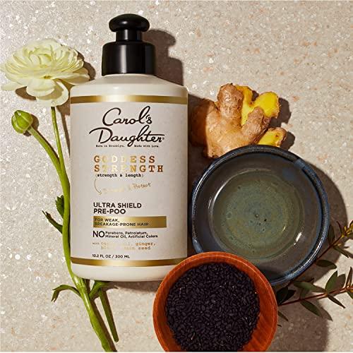 Carol's Daughter Carol\'s Daughter Goddess Strength Ultra Shield Pre Poo Hair Treatment for Wavy, Coily and Curly Hair, Protective Hair Detangler with Castor Oil for Weak Hair, 10.2 Fl Oz