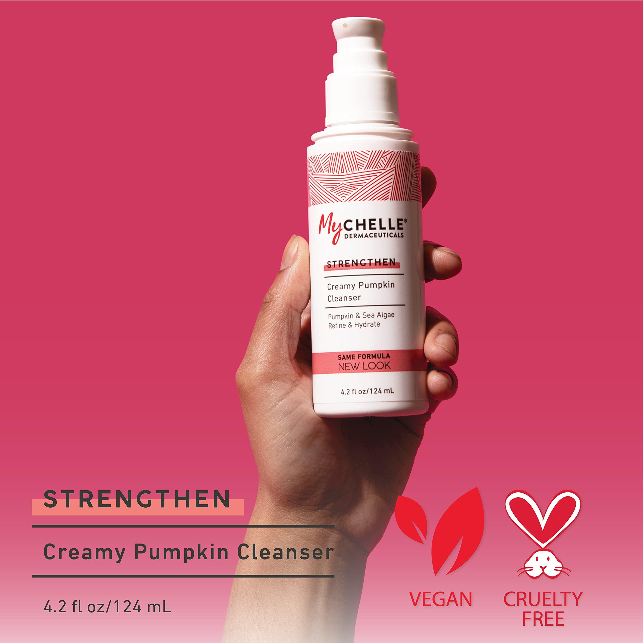 MyChelle Dermaceuticals MyCHELLE Dermaceuticals Pumpkin Cleanser (4.2 Fl Oz) - Daily Facial Cleanser & Skin Cleanser with Pumpkin Seed Oil, Cloudberry Extract & Antioxidants - Moisturizes, Nourishes & Helps Strengthen Skin