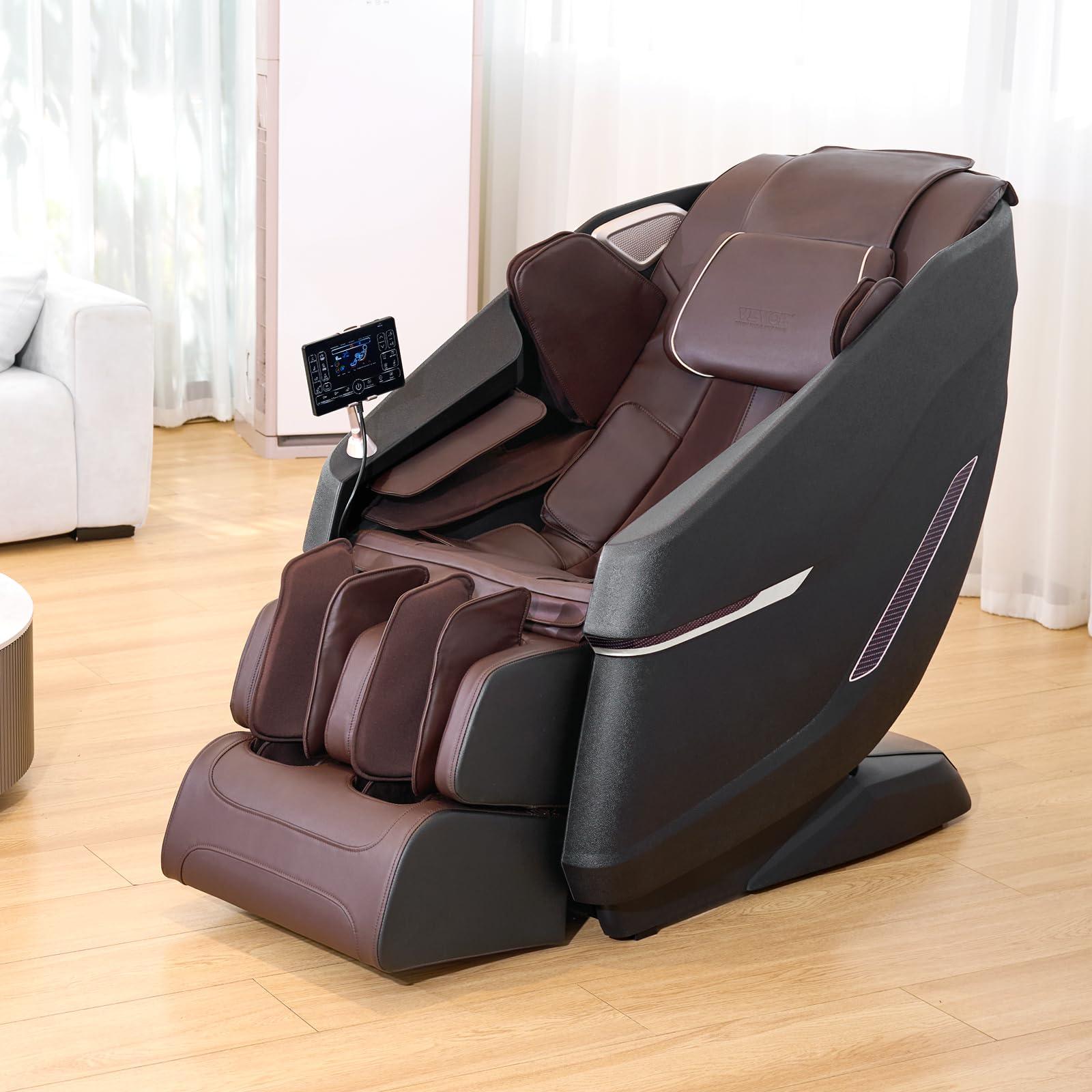 VEVOR VEVOR Massage Chair with Flexible SL-Track, Full Body Zero Gravity Recliner, 10-18 Auto Modes, 3D Shiatsu, Heating, Bluetooth Speaker, Airbag, Foot Roller, and Touch Screen