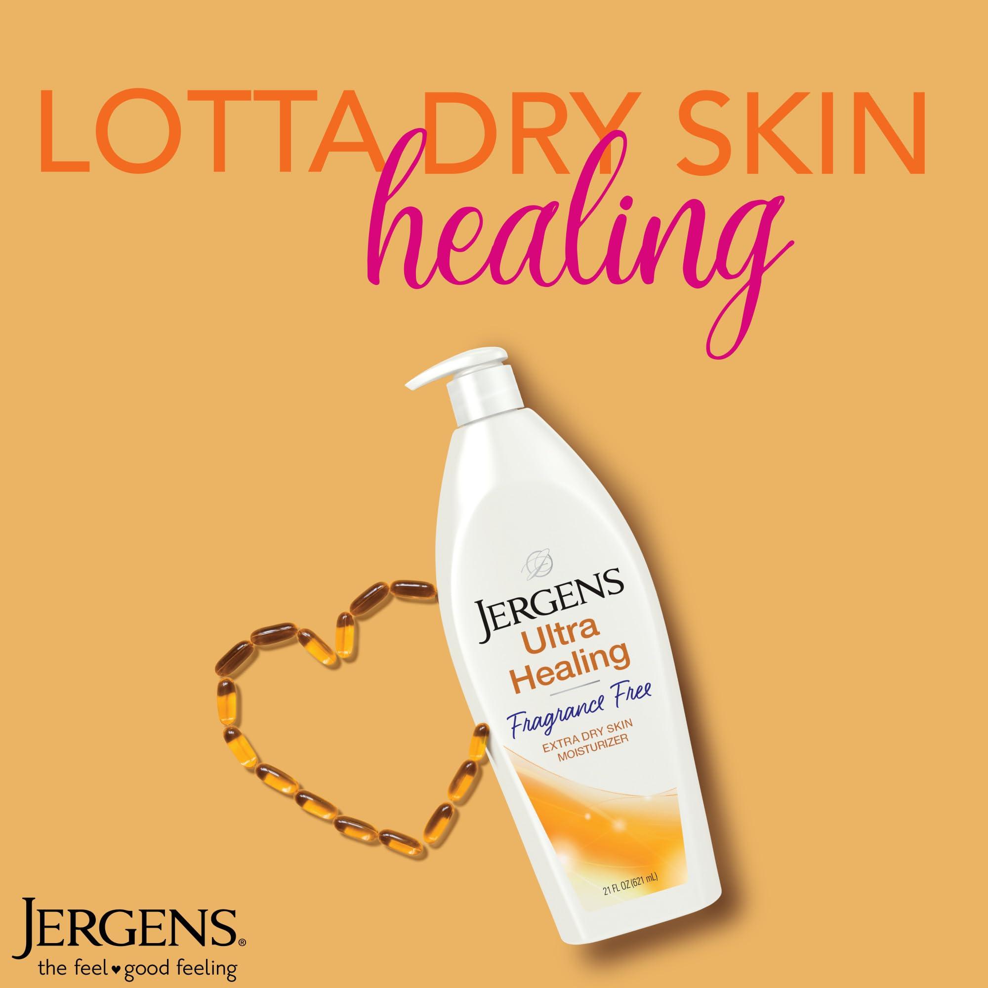 Jergens Jergens Hand and Body Lotion, Ultra Healing Dry Skin Moisturizer, Fragrance Free Lotion, Sensitive Skin Lotion, 21 Oz (Pack of 2)
