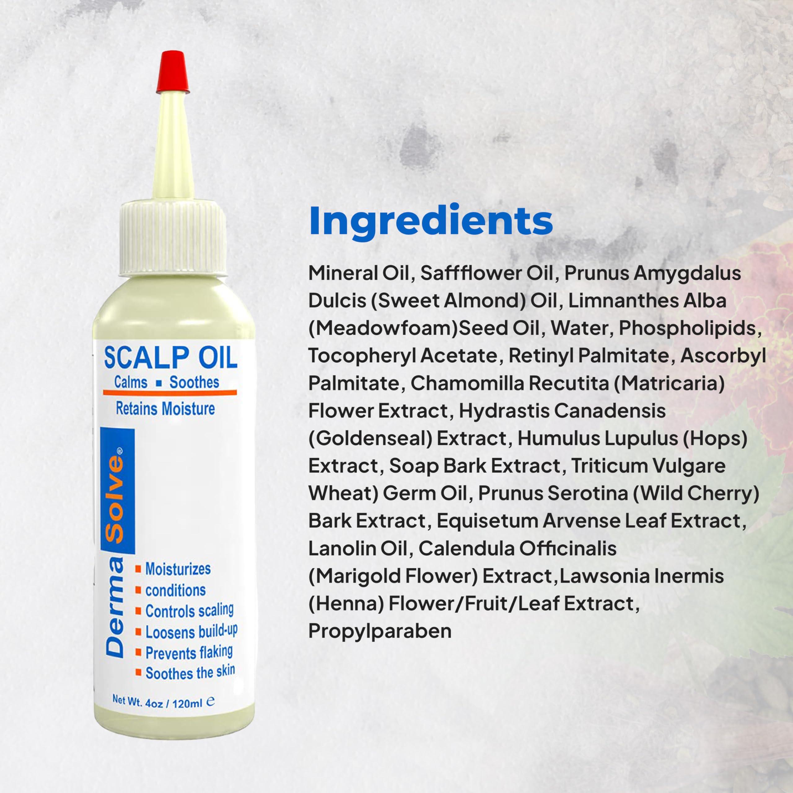 Dermasolve Dermasolve 4 oz Psoriasis, Seborrheic Dermatitis, & Dandruff Scalp Oil - Dermatologist Approved - Flaky Scalp Relief, Clinically Tested, Long-Lasting Itch-Free, High-Performance Formula
