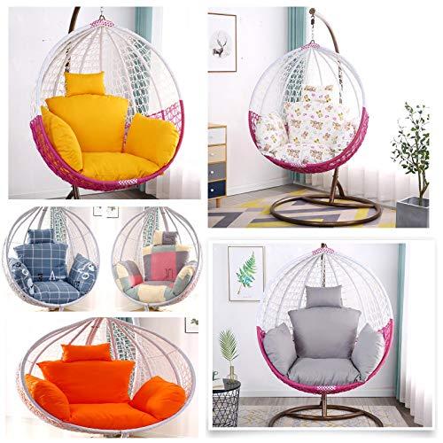 CFMZ Egg Chair Cushion Only, Outdoor Thicken Swing Chair Seat Cushion, Large Garden Hammock Chair Cushion Cover, Washable Cover Hanging Egg Chair Cushion Replacement Mat PadsHaze Blue