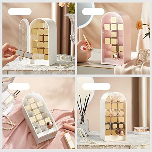 XANHOY XANHOY Cosmetic Organizer Storage Lipstick Organizer With Lid Dustproof Waterproof Lipsticks Dresser Holder Box For Case Counte Acrylic Lipstick Holder With Lid, White