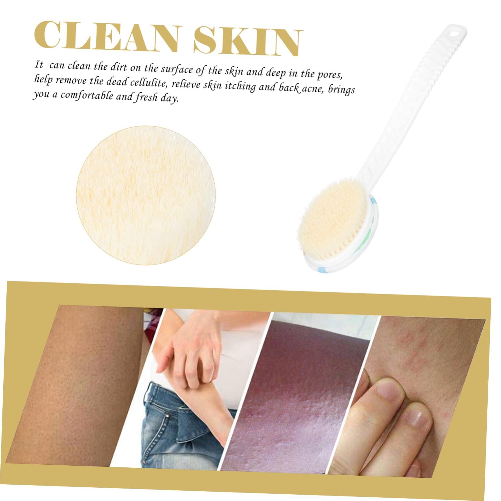 VINTORKY VINTORKY 1pc Bath Brush Bathtub Scrubber Bath Exfoliating Brush Back Massaging Brush Shower Exfoliating Brush Bath Scrubber Bathtub Cleaner Brush Body Brush Cleaning Brush Wet Dry Nylon Fur