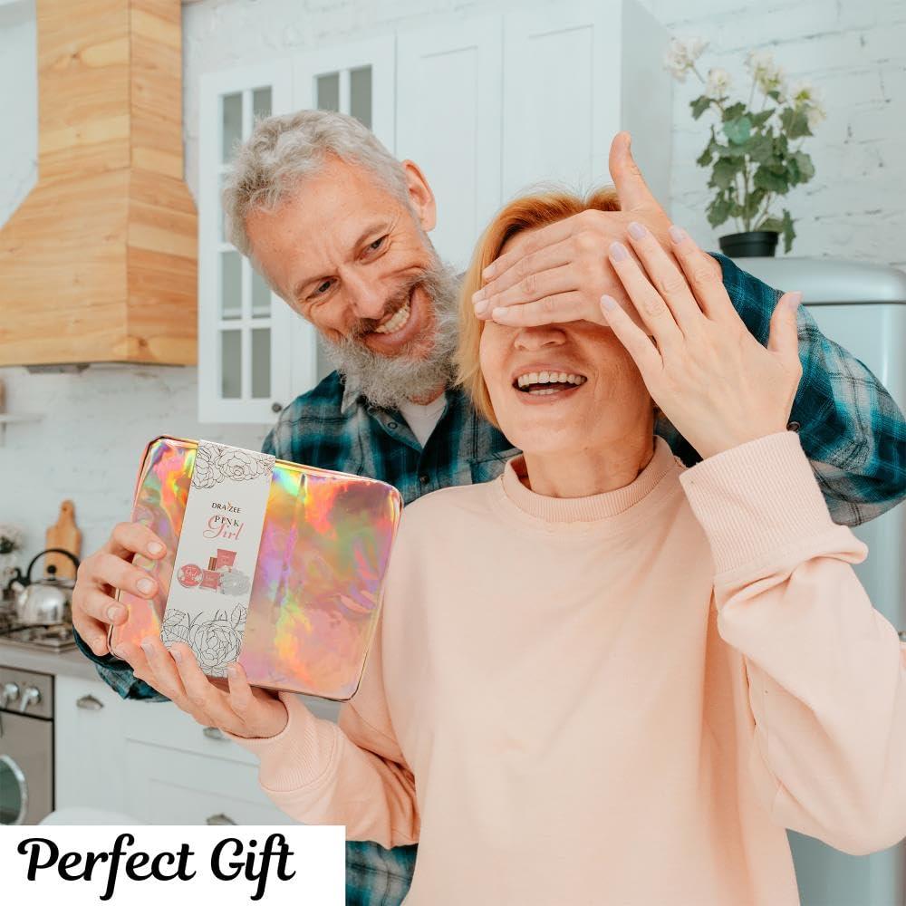 Draizee Draizee Mothers Day Gifts for Mom - Spa Gift Baskets for Women-5 Pcs Princess Flower Scented Bath and Body Spa Set-Self Care Package for Women, Present for Mom-Bath Basket-Body Care Set for Girlfriend