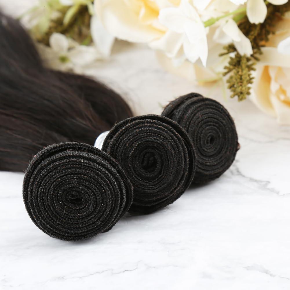 Bella Hair Bella Hair Double Drawn Human Hair Bundle Straight | Full Cuticle in Same Direction | Thick Ends & Extra Long Lifespan | Remy Virgin Hair Weave (14\"14\")