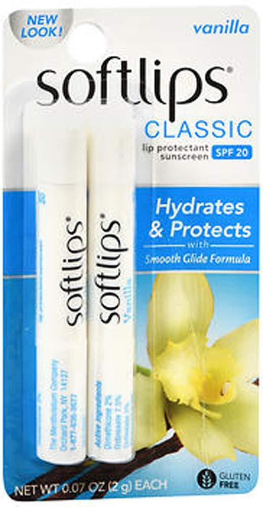 SoftLips Softlips Lip Protectant/Sunscreen SPF 20, Vanilla (2 count)