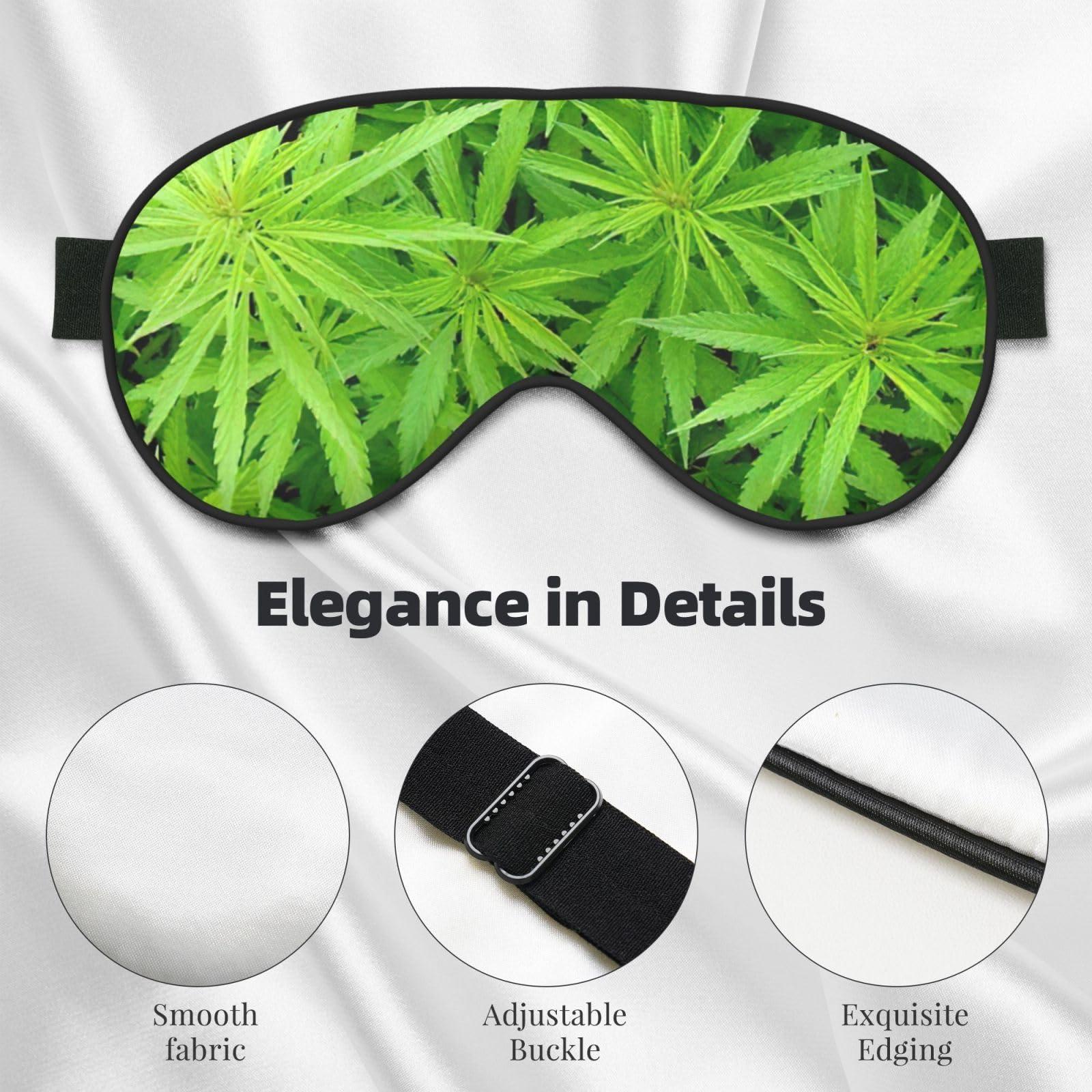 SSIMOO SSIMOO Green Leaf1 Soft Sleep Eye Mask,Female Breathable Eye Patch,Perfect For Travel And Relaxation