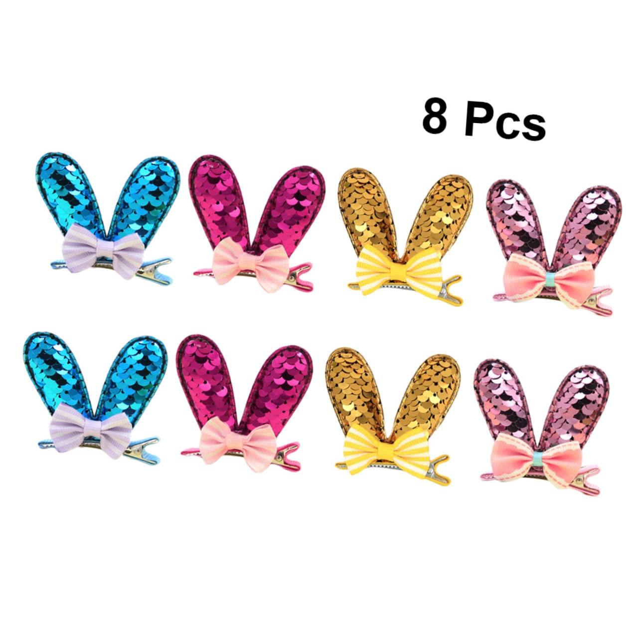 Didiseaon Didiseaon 8 Pcs Infant Hair Accessories Bows for Presents Rabbit Ear Hair Clips Toddler Barrettes Kids Hair Clips for Girls Hair Clip for Kids Cartoon Clip Miss