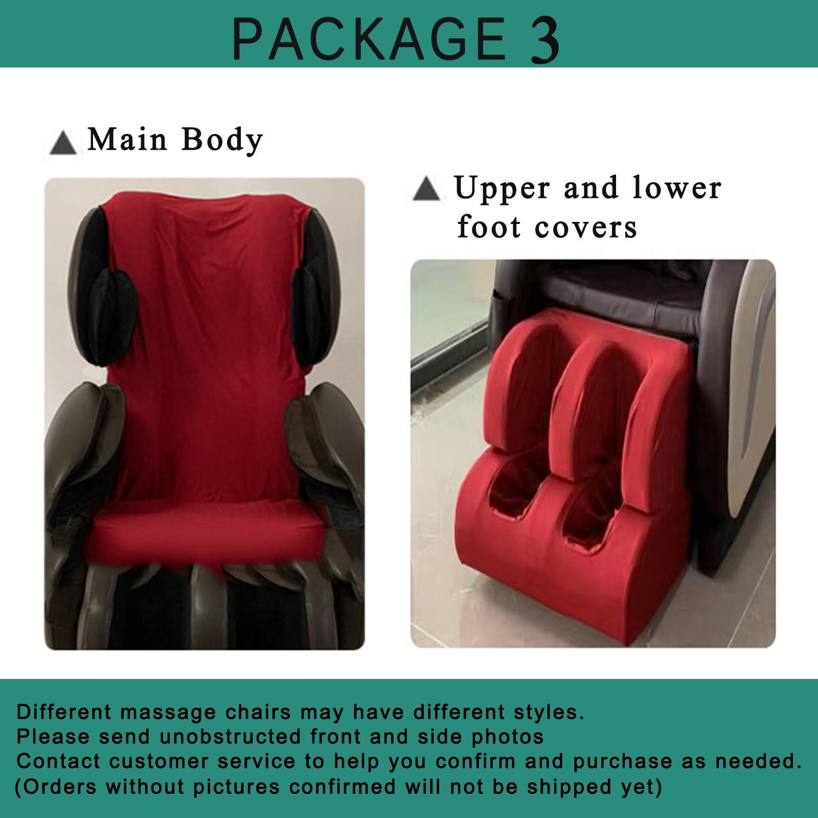 PHASFBJ PHASFBJ Massage Chair Full Body Cover,Waterproof Dust Proof Recliners Covers for Cat and Dog Scratch Proof Stretch Protectors Machine Washable,Black,Package 3