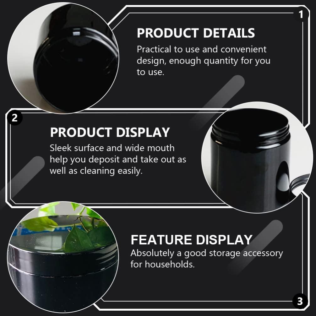 Hemoton 6pcs Plastic Cream Jar Travel Bottles Cosmetic Bottles Storage Bottles Facial Cream Containers Cream Jars Plastic Lotion Bottles Face Mask Jars Makeup Jars Makeup Containers