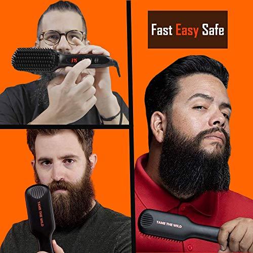 TAME THE WILD MAKE YOUR BEARD BEHAVE Tame's Beard Straightener for Men and Tame's Beard Armor Heat Protection Spray - Bundle and Save