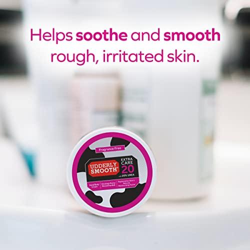 UDDERLY SMOOTH Udderly Smooth Extra Care Hand/Body Deep Moisturizing Cream with 20% Urea, Unscented, 8 Ounce