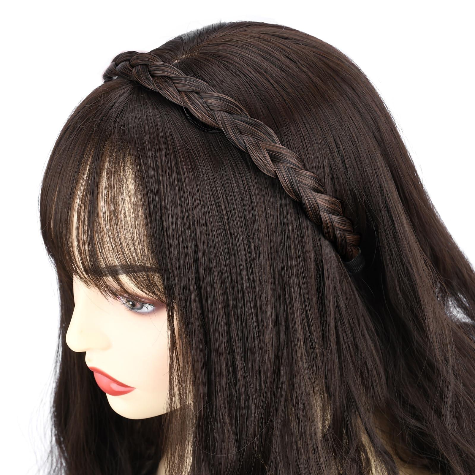 Oplira Oplira Braided Headband With Teeth Braids Hairband With Tooth Synthetic Hair Band Plaited Hairband For Women (Dirty Blonde)