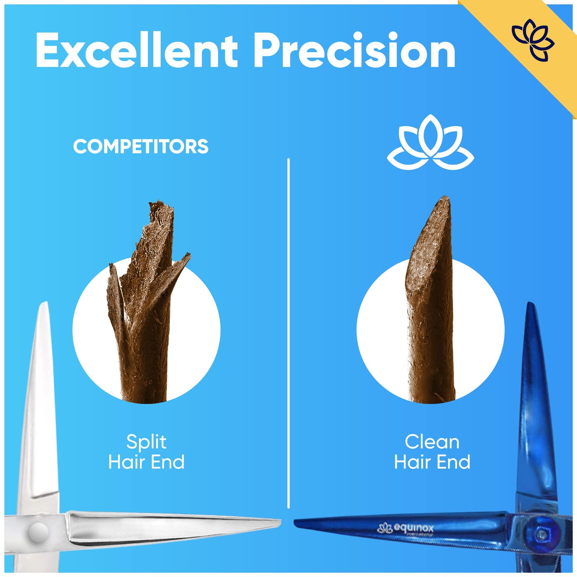 Equinox International Equinox Razor Edge Series Professional Hair Scissors - 6.5 Premium Japanese Stainless Steel Hair Cutting Scissors, Hair Shears, Hair Razors for Hair Cutting, Barber Accessories & Hair Salon Supplies