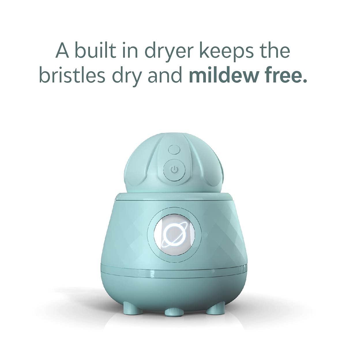 Tao Clean TAO Clean Ona Diamond Orbital Facial Brush and Cleansing Station, Electric Face Cleansing Brush with Ergonomic Handle, Dual Speed Settings, Light Blue