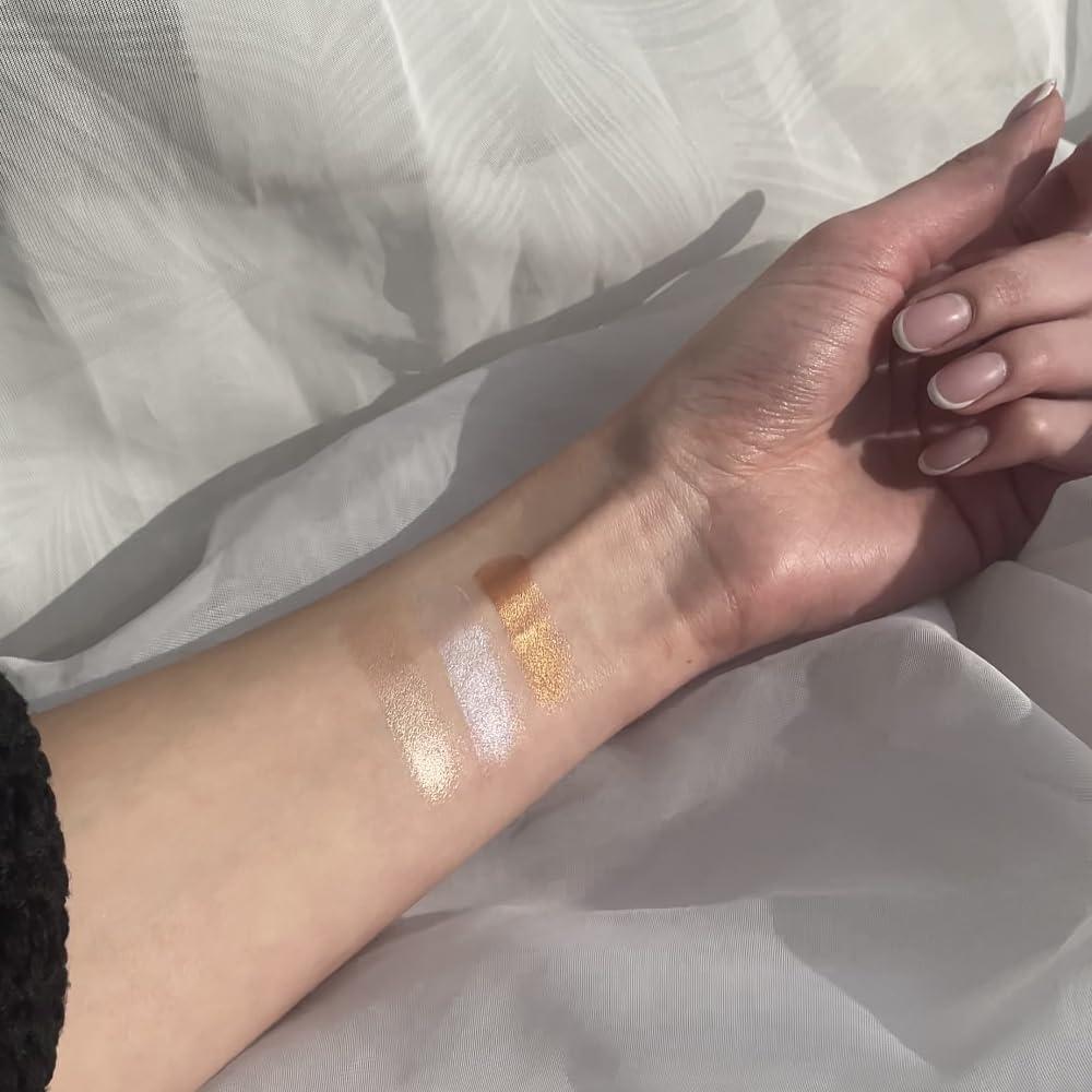 PHASE ZERO Phase Zero Makeup Cream Highlighter- "Sicilian Summer" - 2.4g / 0.084oz - Quad Refill - For a Long Lasting, Natural, Radiant Glow