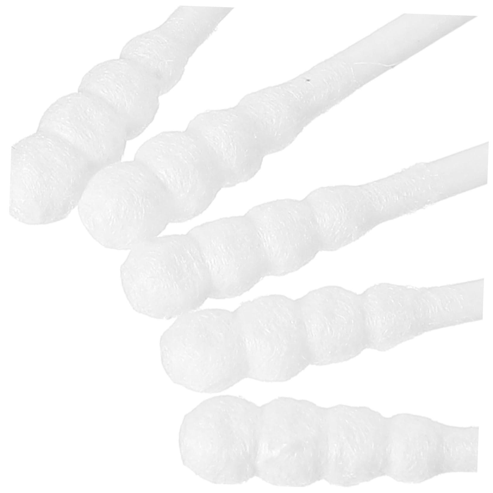 WOONEKY 200pcs Care Buds Swabs Cotton Swabs Earbuds Ear Buds Organic Cotton Pads Organic Cotton Balls Buds Swabs with 2 Different Heads Makeup Tool Swab White WOONEKY