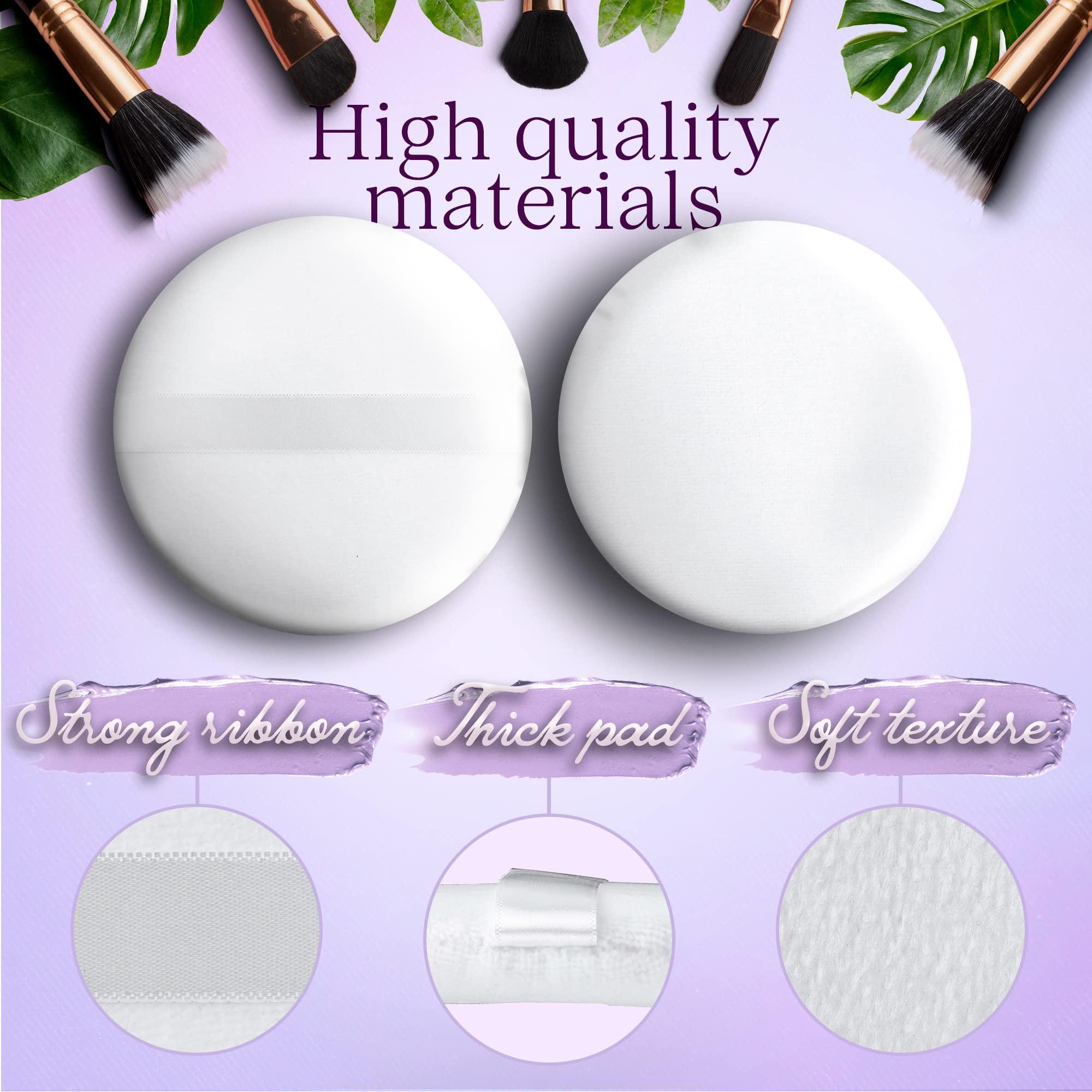 NextClimb NextClimb Extra Large 4.5 White 100% Cotton Powder Puff for Makeup, Round, Comfortable to Hold