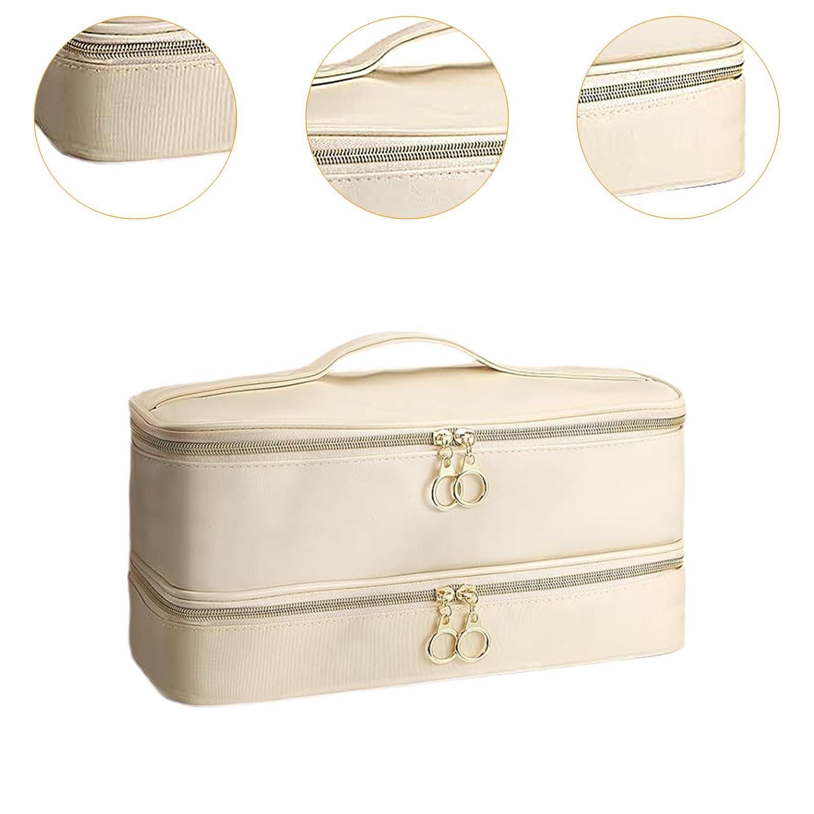 Generic Generic Double Layer Travel Bag, Hairdressing Case, Hair Stylist Travel Bag for Makeup Artists