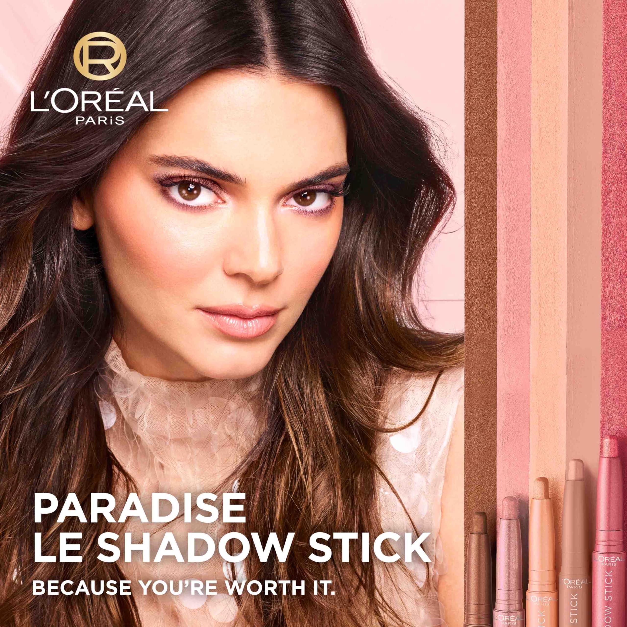 LOral Paris LOral Paris Makeup Le Shadow Stick Eyeshadow, Blendable, Smudge-Resistant, Cream Eyeshadow, Alluring Rose, 0.05 Oz