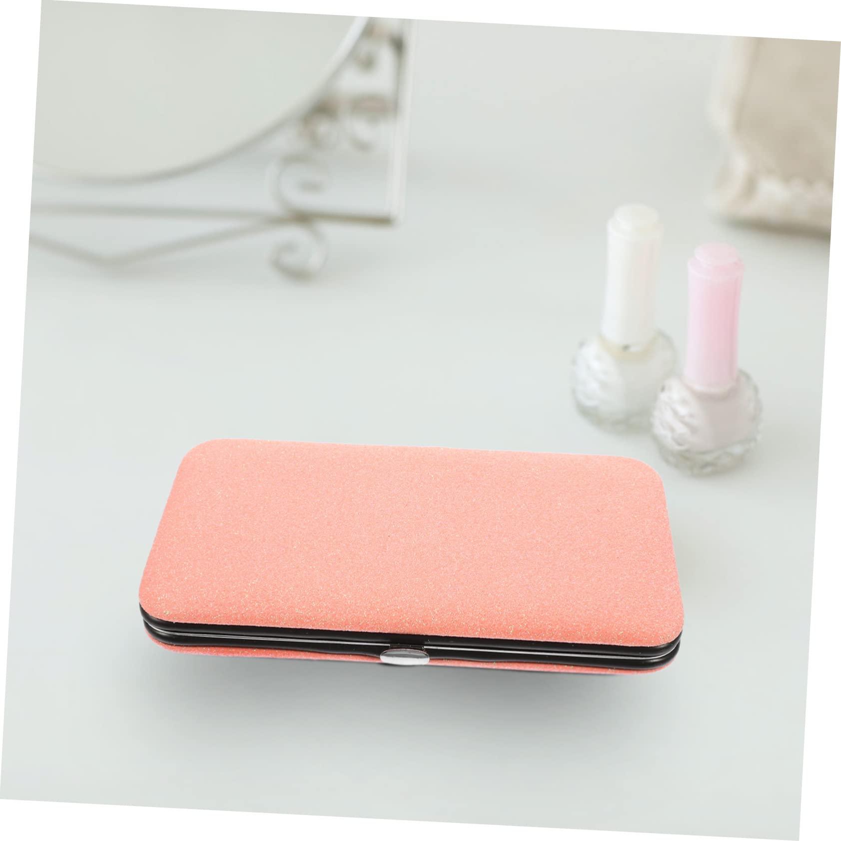 DOITOOL DOITOOL Box Tweezers Storage Bag Eyelash Holder Lashes Tweezers Travel Case Eyelash Container Lash Containers Lash Tweezers Eyelash Extension Tweezers Organizer Makeup Tools Make up Pink