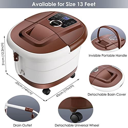 Ovitus Ovitus Foot Spa Bath Massager Motorized spa Massage Rollers with Heat Bubble Jets, Foot Bath Tub with Adjustable Temperature, Time Setting Super Large Size Pedicure Spa, Salt & Tea Tree Oil Available