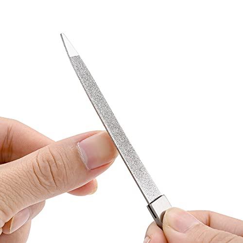 Zittop Zittop Nail File - 7 Inch Stainless Steel Double Side Nail File Metal File Buffer Fingernails Toenails Manicure Files for Men Women Salon Home and Travel